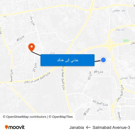 Salmabad Avenue-3 to Janabia map