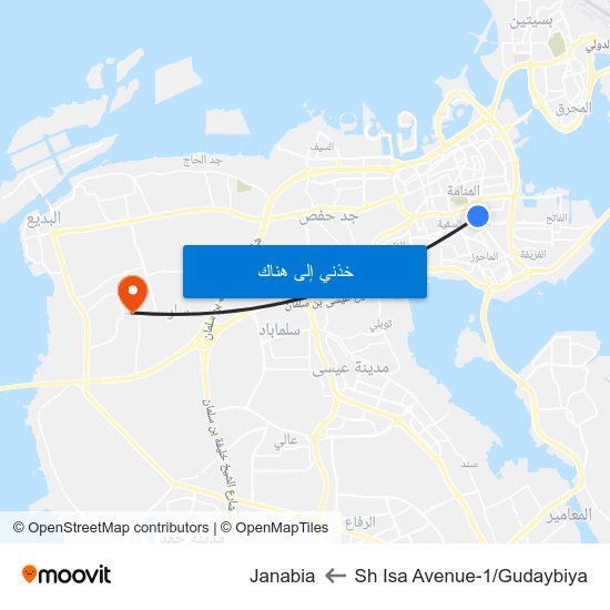 Sh Isa Avenue-1/Gudaybiya to Janabia map