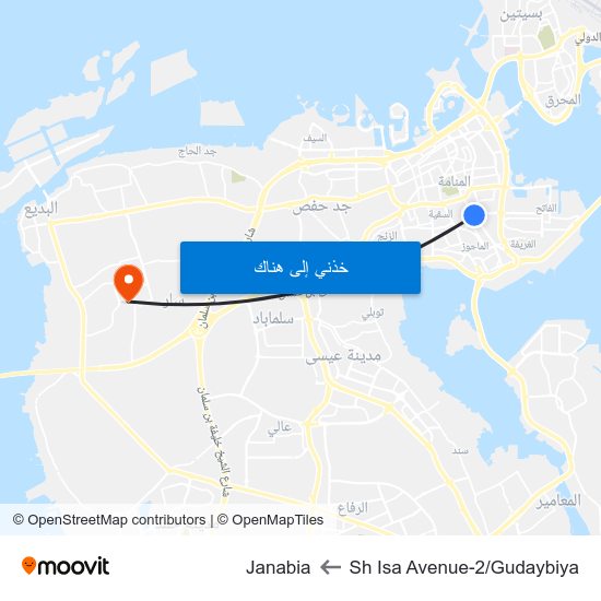 Sh Isa Avenue-2/Gudaybiya to Janabia map