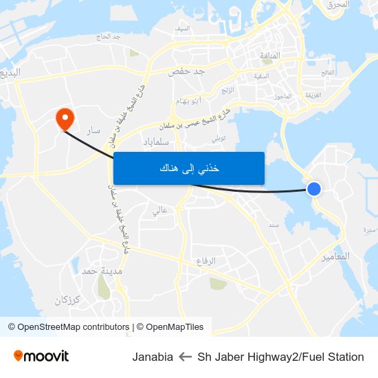 Sh Jaber Highway2/Fuel Station to Janabia map