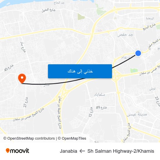 Sh Salman Highway-2/Khamis to Janabia map