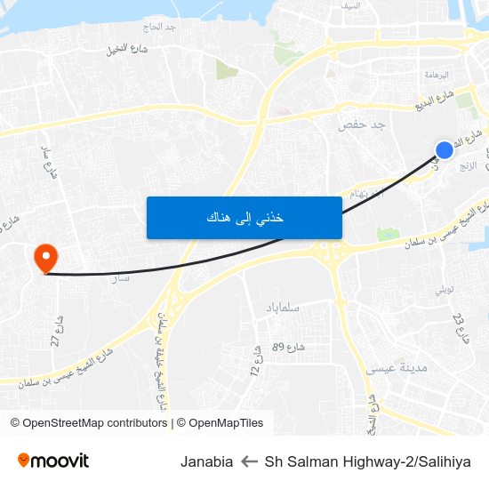 Sh Salman Highway-2/Salihiya to Janabia map