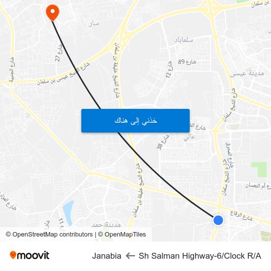 Sh Salman Highway-6/Clock R/A to Janabia map