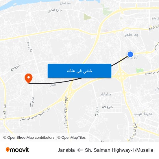 Sh. Salman Highway-1/Musalla to Janabia map