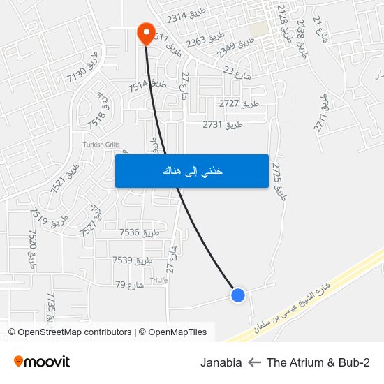 The Atrium & Bub-2 to Janabia map