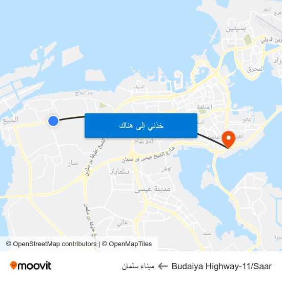 Budaiya Highway-11/Saar to ميناء سلمان map