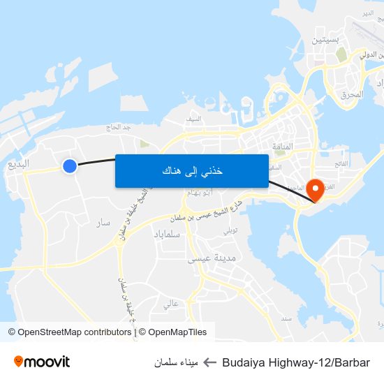 Budaiya Highway-12/Barbar to ميناء سلمان map