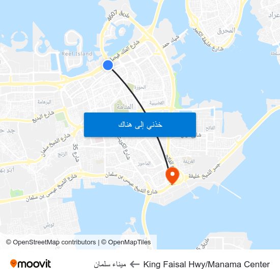 King Faisal Hwy/Manama Center to ميناء سلمان map