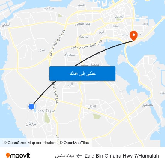 Zaid Bin Omaira Hwy-7/Hamalah to ميناء سلمان map