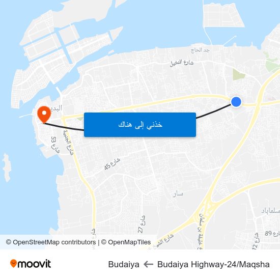 Budaiya Highway-24/Maqsha to Budaiya map
