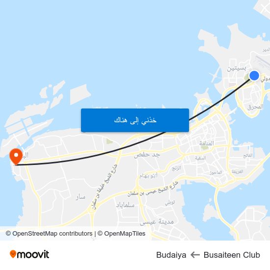 Busaiteen Club to Budaiya map
