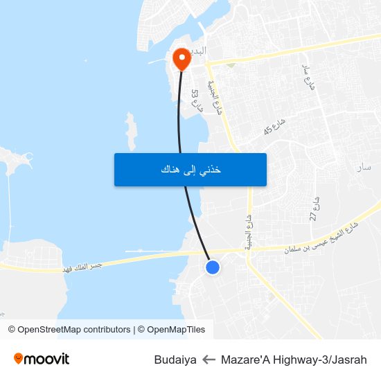 Mazare'A Highway-3/Jasrah to Budaiya map