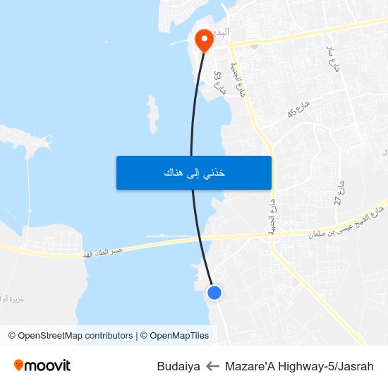 Mazare'A Highway-5/Jasrah to Budaiya map