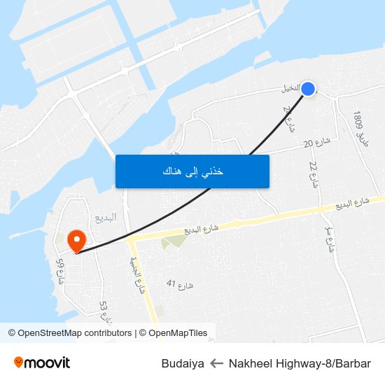 Nakheel Highway-8/Barbar to Budaiya map