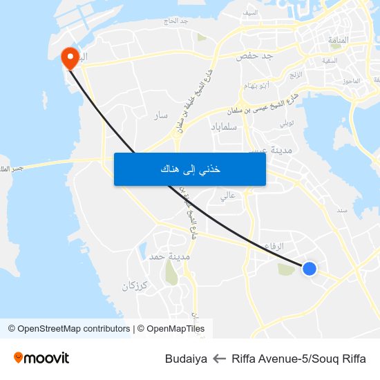 Riffa Avenue-5/Souq Riffa to Budaiya map