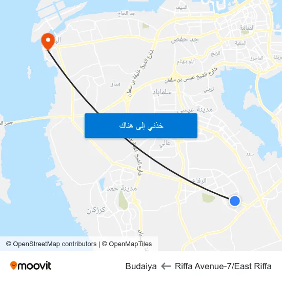 Riffa Avenue-7/East Riffa to Budaiya map