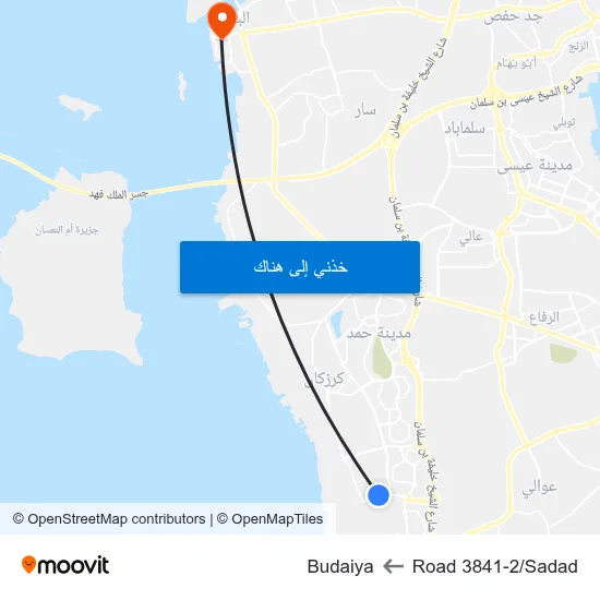 Road 3841-2/Sadad to Budaiya map