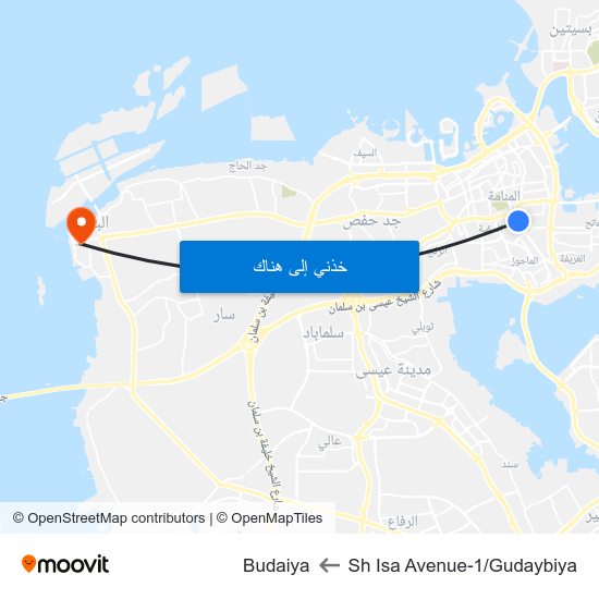 Sh Isa Avenue-1/Gudaybiya to Budaiya map