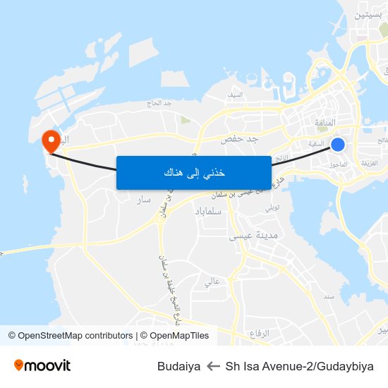 Sh Isa Avenue-2/Gudaybiya to Budaiya map