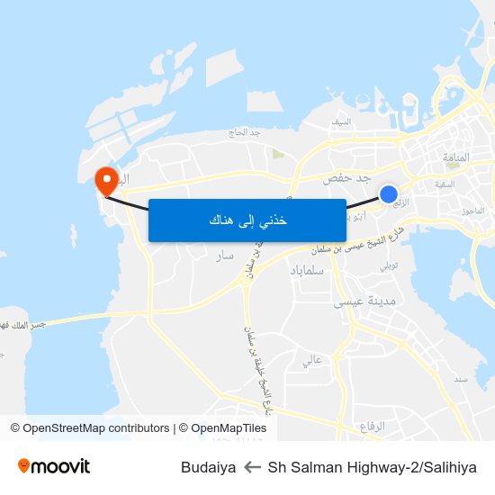 Sh Salman Highway-2/Salihiya to Budaiya map