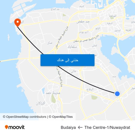 The Centre-1/Nuwaydrat to Budaiya map