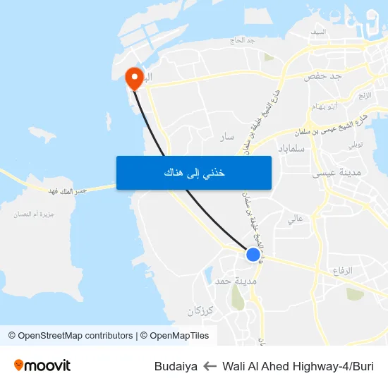 Wali Al Ahed Highway-4/Buri to Budaiya map