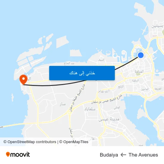 The Avenues to Budaiya map