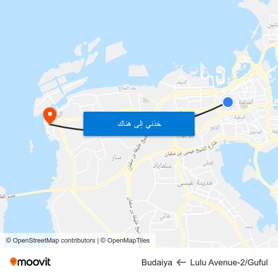 Lulu Avenue-2/Guful to Budaiya map