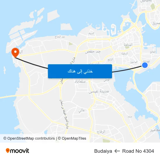 Road No 4304 to Budaiya map