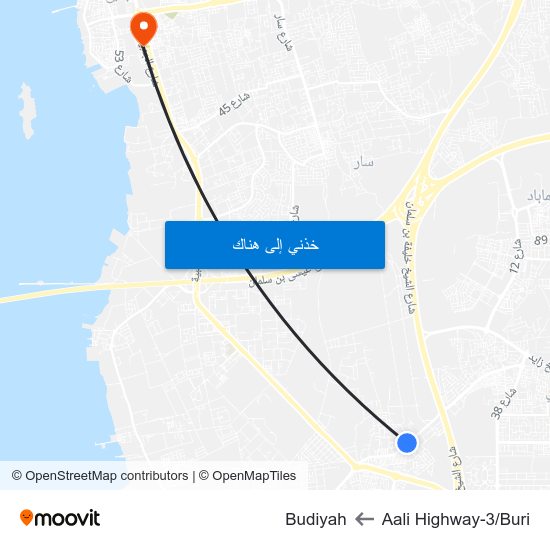 Aali Highway-3/Buri to Budiyah map