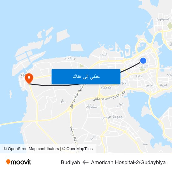 American Hospital-2/Gudaybiya to Budiyah map