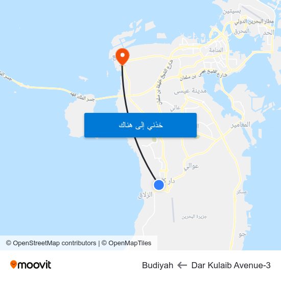 Dar Kulaib Avenue-3 to Budiyah map