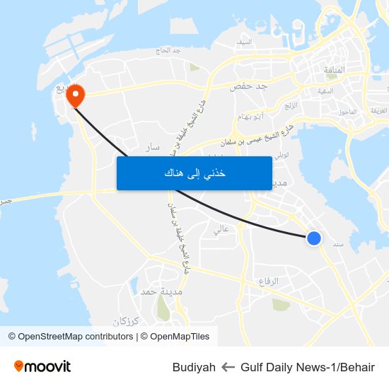 Gulf Daily News-1/Behair to Budiyah map