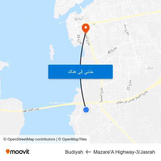 Mazare'A Highway-3/Jasrah to Budiyah map