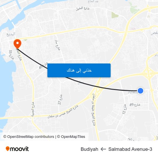 Salmabad Avenue-3 to Budiyah map