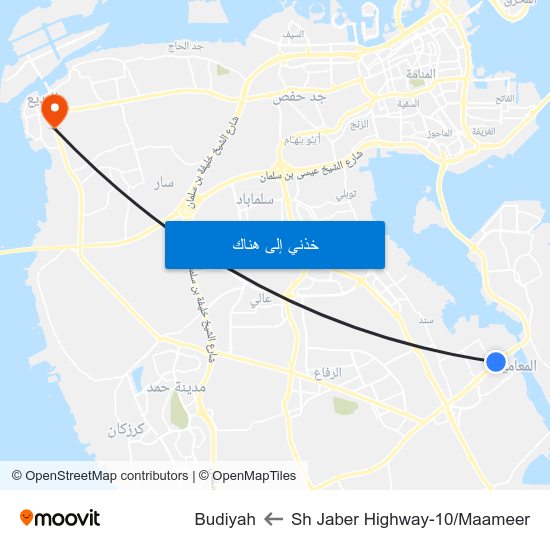 Sh Jaber Highway-10/Maameer to Budiyah map