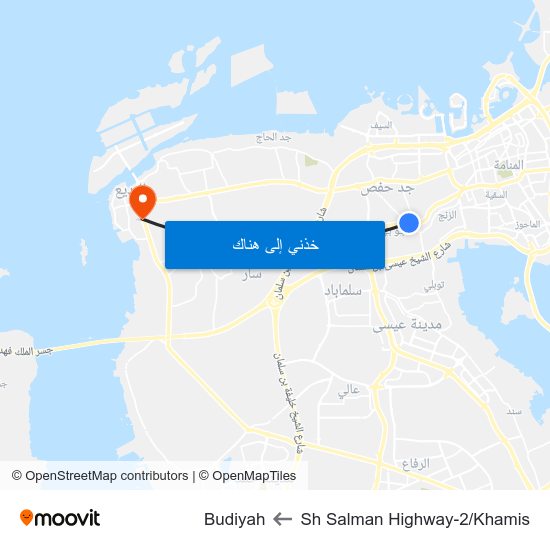 Sh Salman Highway-2/Khamis to Budiyah map