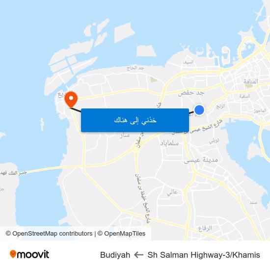 Sh Salman Highway-3/Khamis to Budiyah map