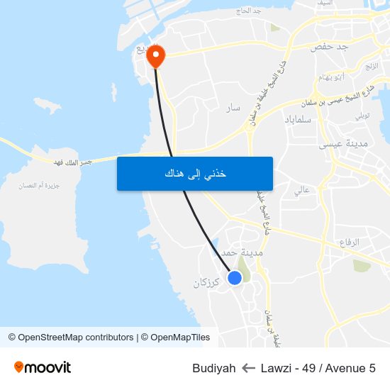Lawzi - 49 / Avenue 5 to Budiyah map