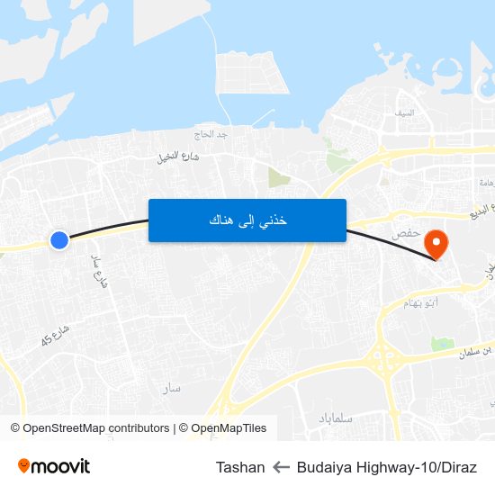 Budaiya Highway-10/Diraz to Tashan map