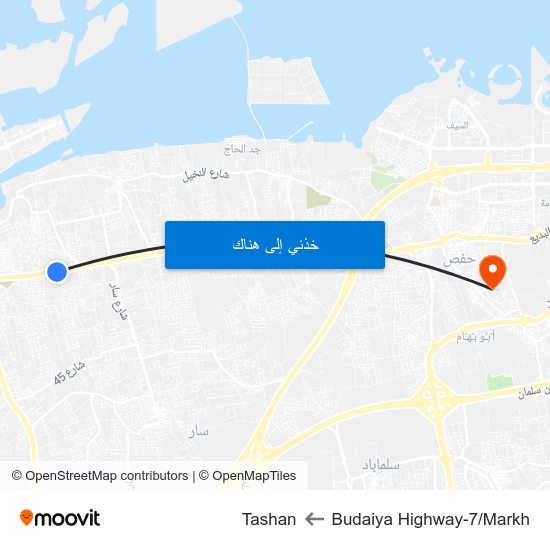 Budaiya Highway-7/Markh to Tashan map
