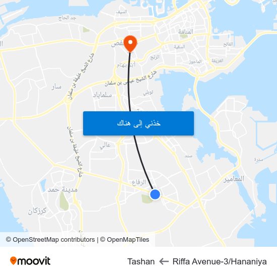 Riffa Avenue-3/Hananiya to Tashan map