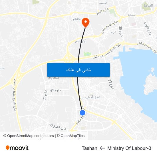 Ministry Of Labour-3 to Tashan map