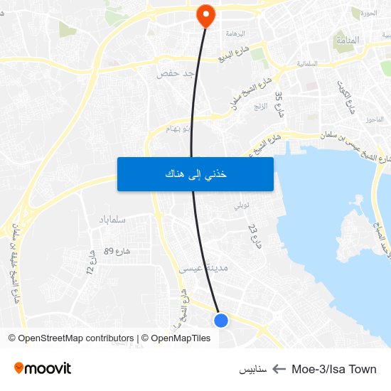 Moe-3/Isa Town to سنابيس map