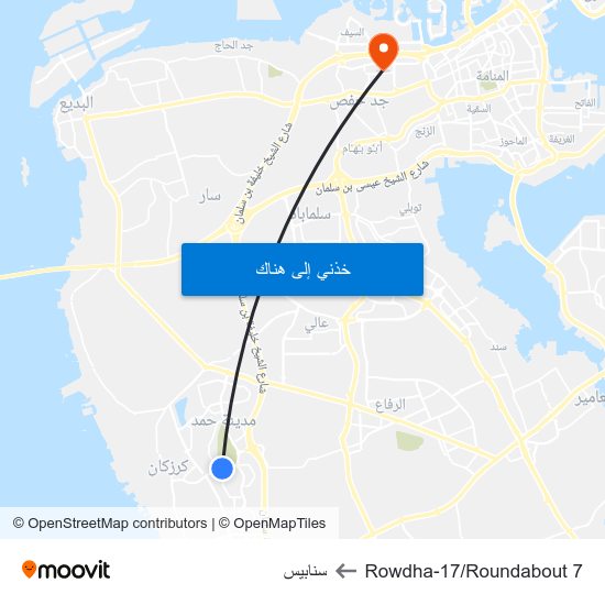 Rowdha-17/Roundabout 7 to سنابيس map
