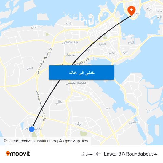 Lawzi-37/Roundabout 4 to المحرق map