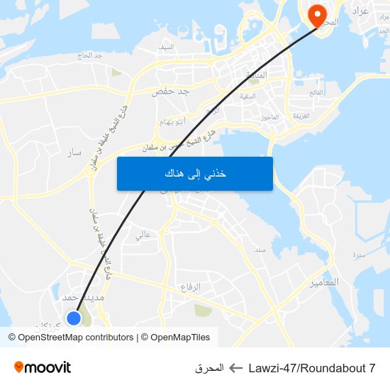 Lawzi-47/Roundabout 7 to المحرق map