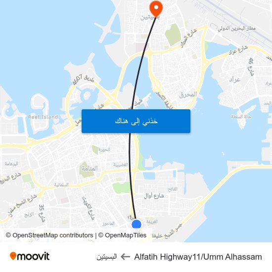 Alfatih Highway11/Umm Alhassam to البسيتين map