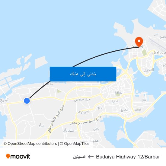 Budaiya Highway-12/Barbar to البسيتين map