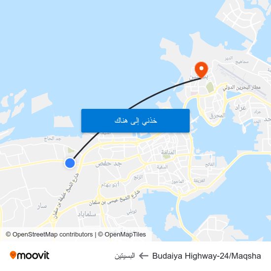 Budaiya Highway-24/Maqsha to البسيتين map